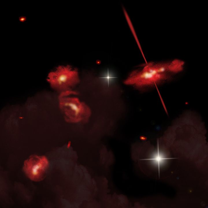 Rote Galaxien